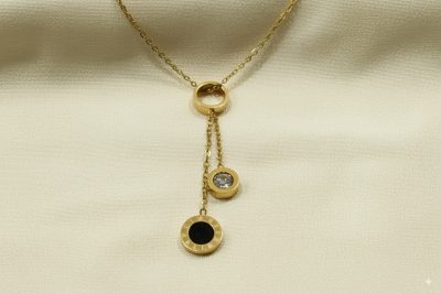 Golden Roman Numeral Lariat Necklace Golden Roman Numeral Lariat Necklace