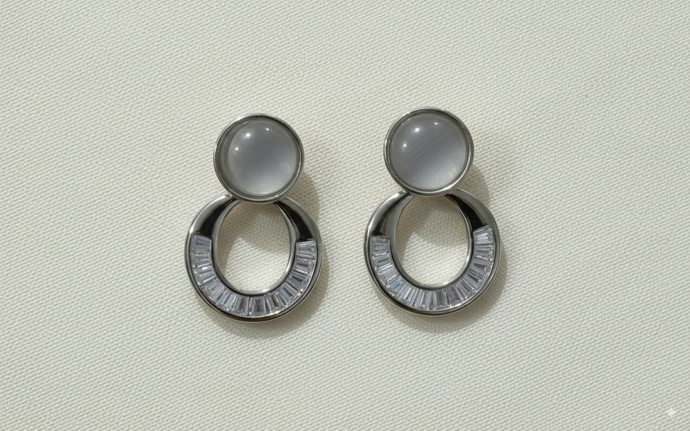 Double Loop Drop Earrings