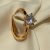 Round Solitaire Gold Tone Ring Round Solitaire Gold Tone Ring