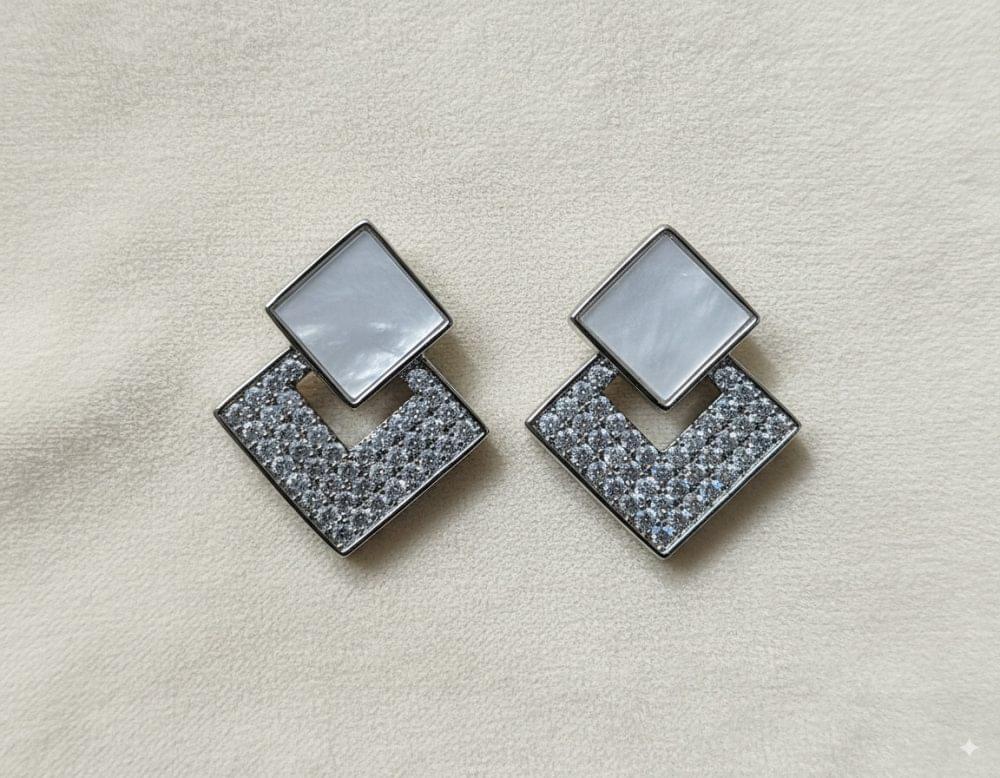 Modern Geometric Drop Earrings